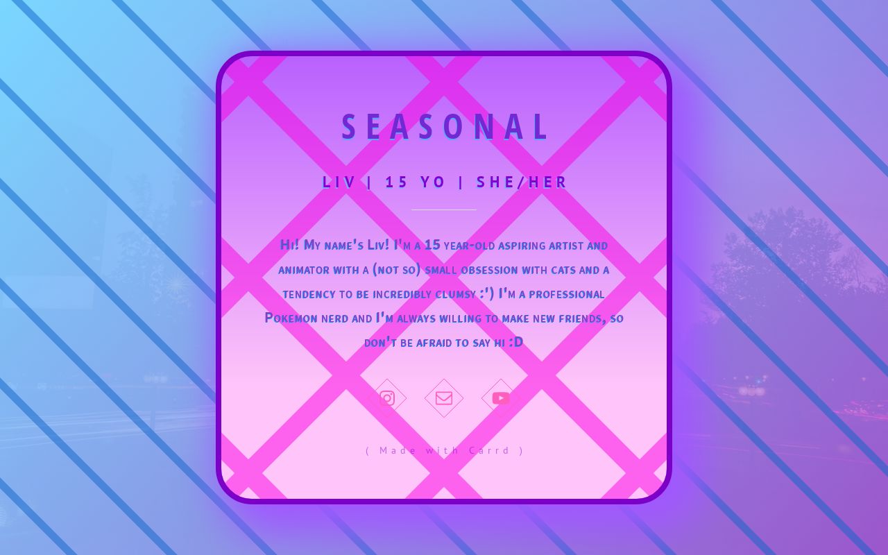 Carrd profile picture for @seasonal